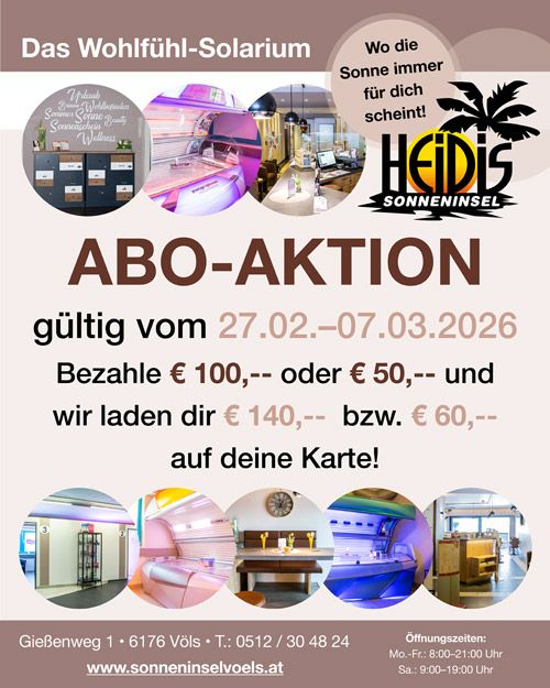 Abo-Aktion vom 26. September bis 4. Oktober 2025