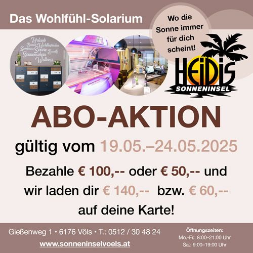 Abo-Aktion vom 19. bis 24. Mai 2025